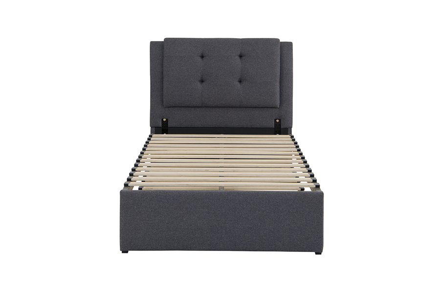 4212 Fráma Leaba Teaglaim Ilfheidhmeach Upholstered Trundle Bunk