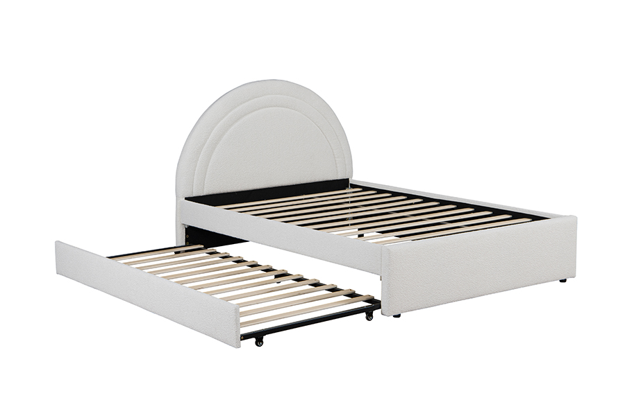 4542 Trundle Bunk Fráma Leaba Stórála Cuartha Cuartha Upholstered