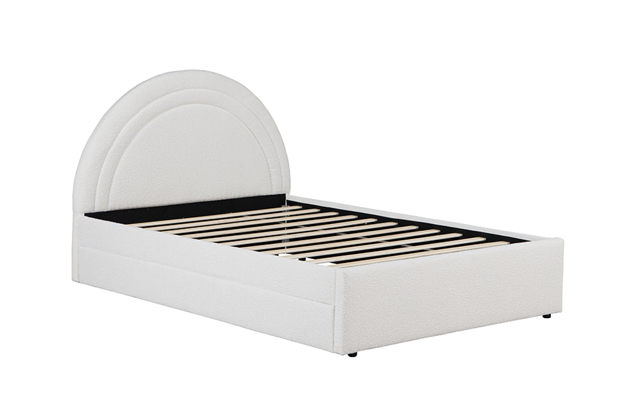 4542 Trundle Bunk Fráma Leaba Stórála Cuartha Cuartha Upholstered