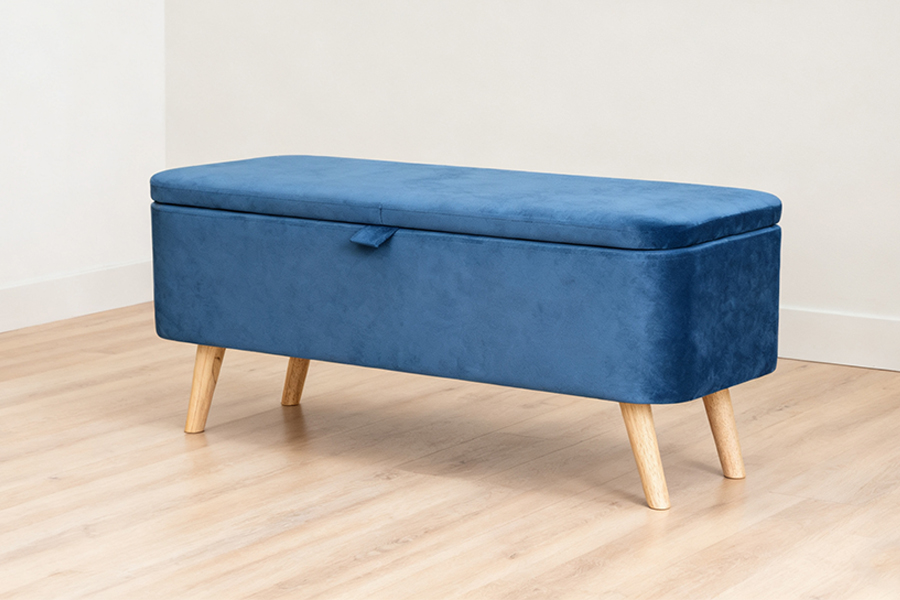 Bosca Ottoman Stórála Velvet Gorm WSS956 Upholstered
