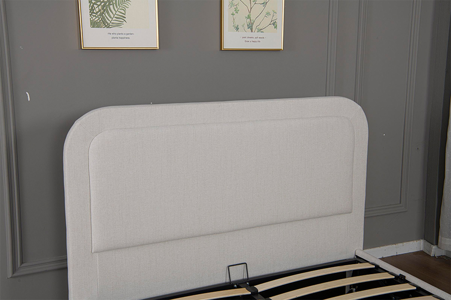5018G CRUA agus Éasca le chéile Fráma Leaba Stórála Hiodrálacha Upholstered