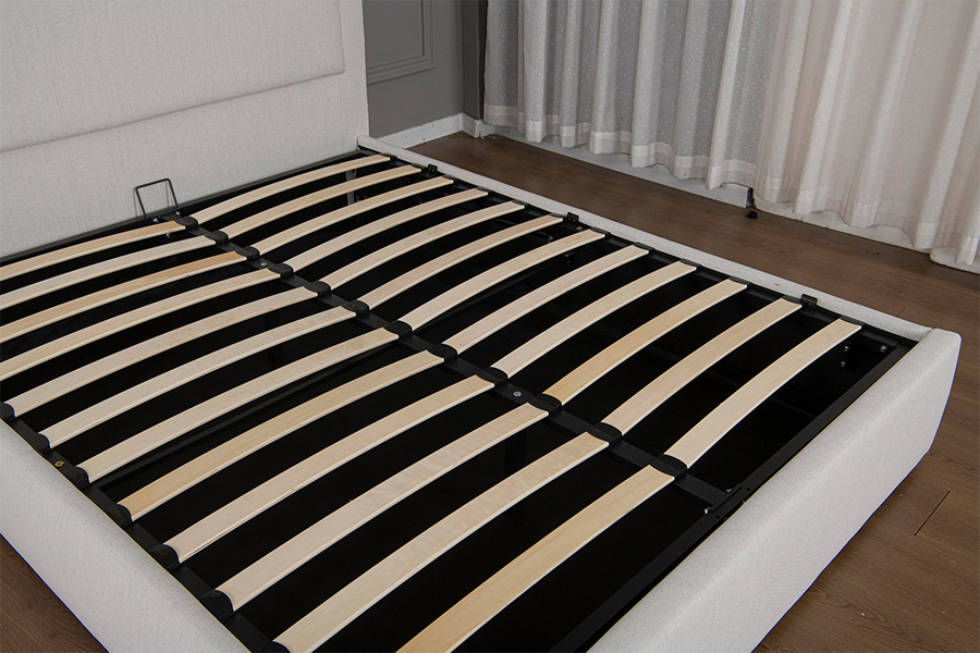 5018G CRUA agus Éasca le chéile Fráma Leaba Stórála Hiodrálacha Upholstered