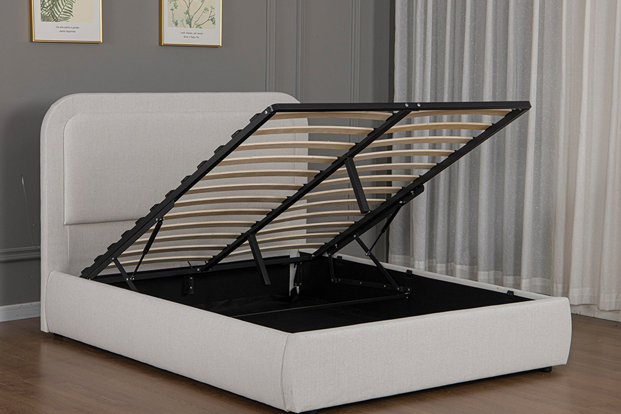 5018G CRUA agus Éasca le chéile Fráma Leaba Stórála Hiodrálacha Upholstered