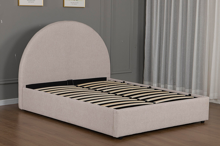 5019G Ábhair Éicea-Cháirdiúil Fráma Leaba Stórála Upholstered