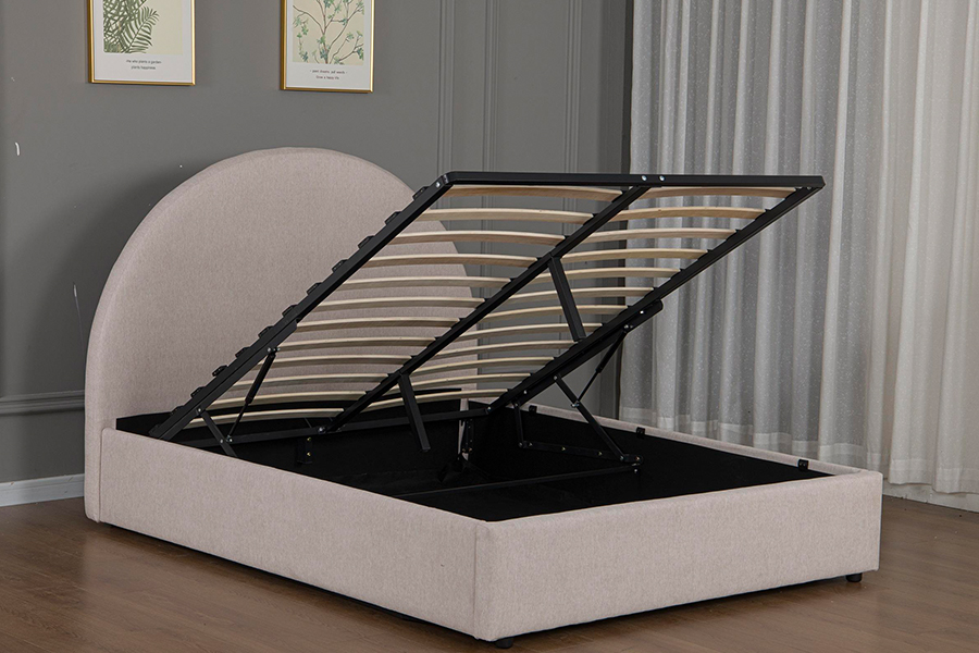 5019G Ábhair Éicea-Cháirdiúil Fráma Leaba Stórála Upholstered