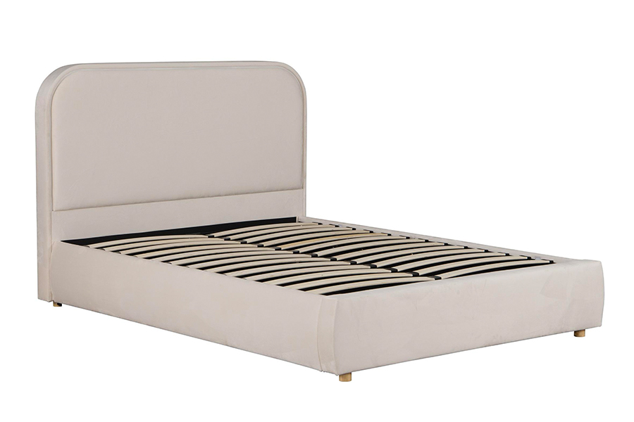 5032-1G Ceannchlár Cuartha Adhmaid Faoi stiúir Fráma Leaba Upholstered