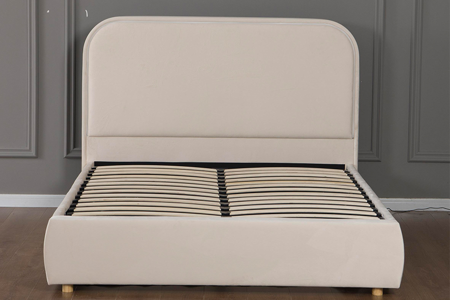 5032-1G Ceannchlár Cuartha Adhmaid Faoi stiúir Fráma Leaba Upholstered