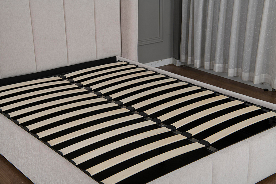 5001G Fráma Leaba Stórála Hiodrálacha Leathar PU dea-chaighdeán upholstered