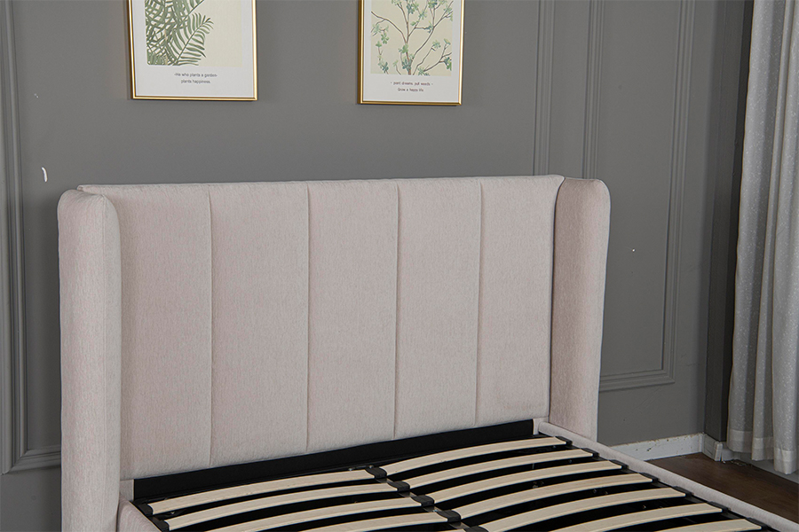5001G Fráma Leaba Stórála Hiodrálacha Leathar PU dea-chaighdeán upholstered