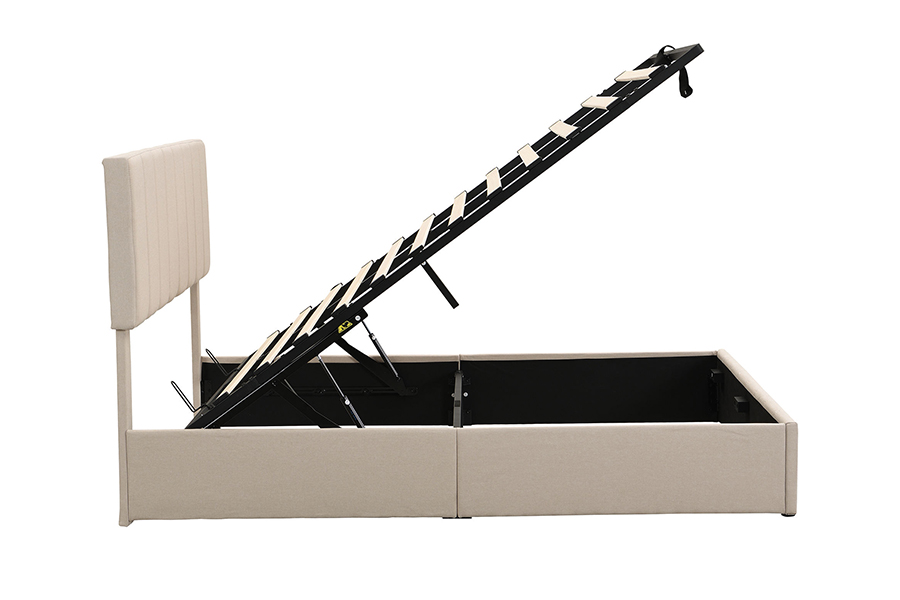 N19 Clár cloigeann stothach stiallach ingearach Frámaí Leapacha Stórála Upholstered