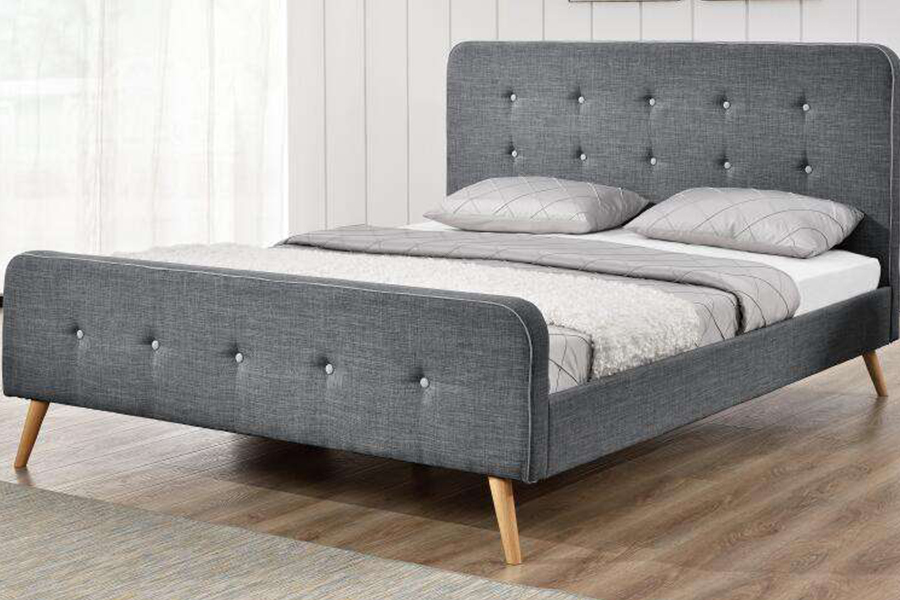 1161 Fráma Leaba Fabraic Línéadaigh Leaba Upholstered Ard-marthanacht