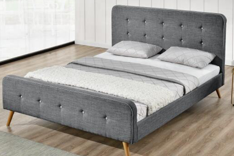 1161 Fráma Leaba Fabraic Línéadaigh Leaba Upholstered Ard-marthanacht