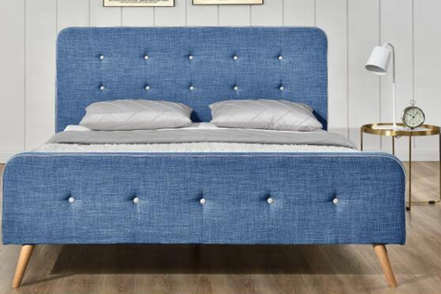 1161 Fráma Leaba Fabraic Línéadaigh Leaba Upholstered Ard-marthanacht