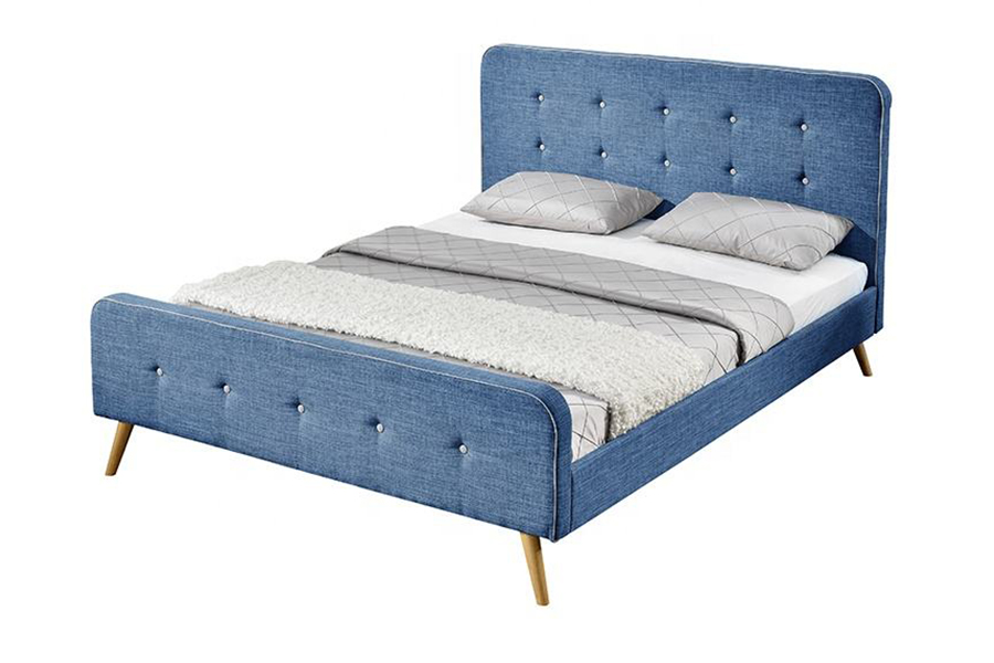 1161 Fráma Leaba Fabraic Línéadaigh Leaba Upholstered Ard-marthanacht