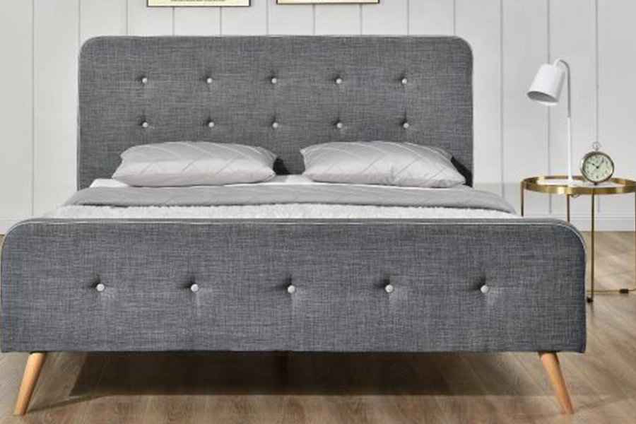 1161 Fráma Leaba Fabraic Línéadaigh Leaba Upholstered Ard-marthanacht