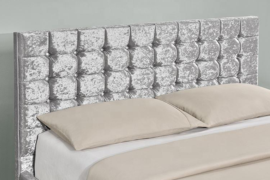 1150 Fabraic bhog Fráma adhmaid Leaba Upholstered