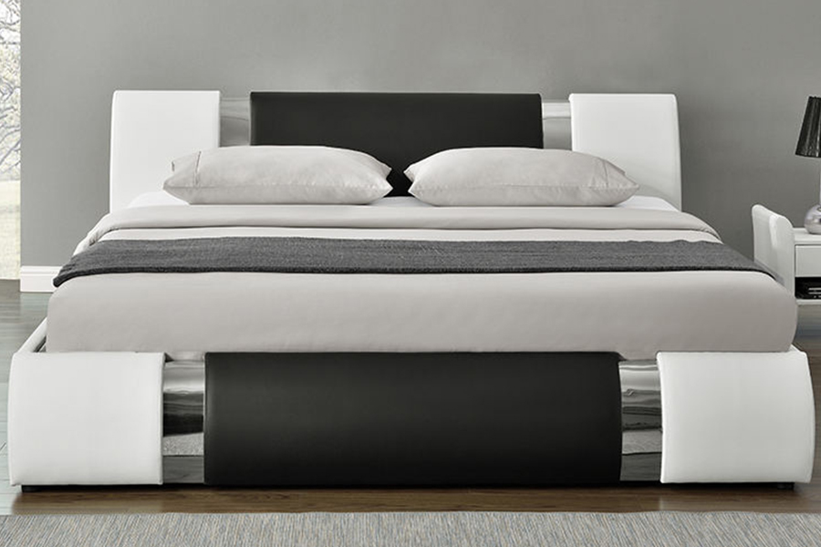 1146 Cistine maisithe le snáithe airgid Leaba Upholstered