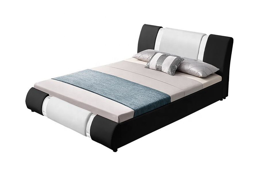 1146 Cistine maisithe le snáithe airgid Leaba Upholstered