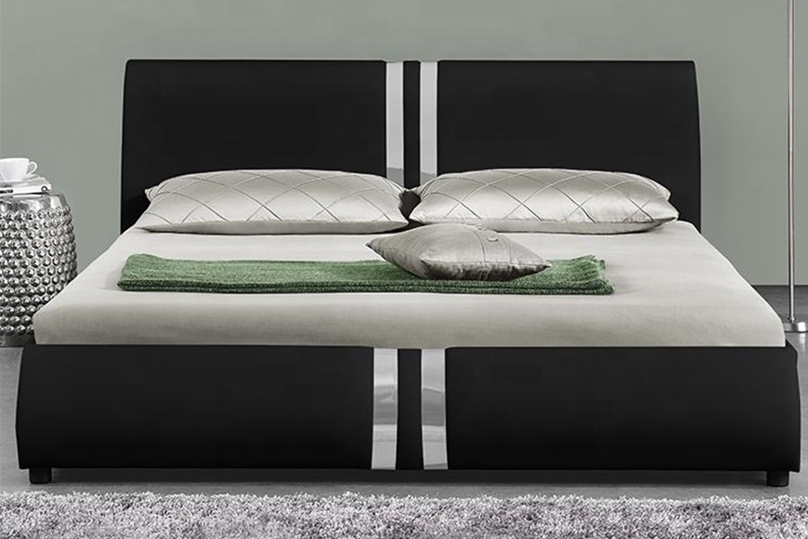 1143 Stíl Nordach Nua-Aimseartha Leaba PU Leaba Dhúbailte Leaba Upholstered