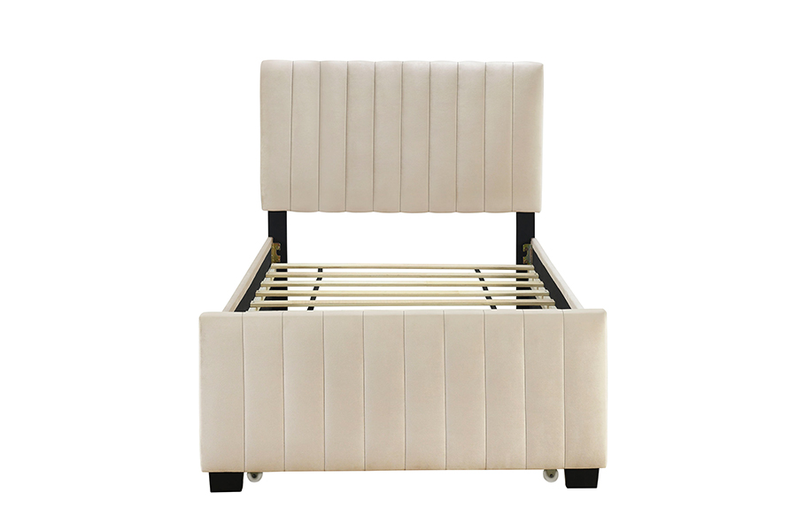 Fráma Leaba Cumhdaithe Bunk Trundle Éicea-Chairdeallmhar N9