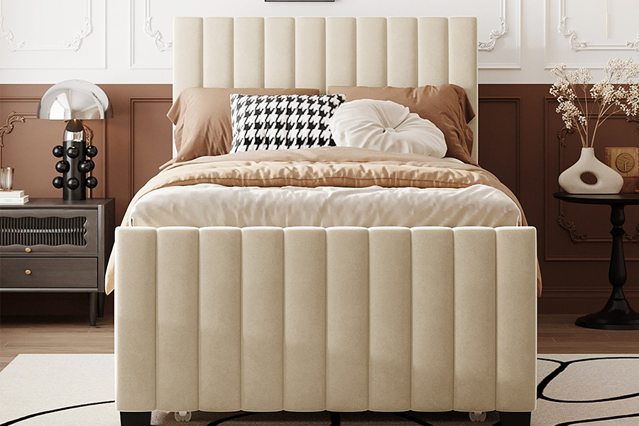 Fráma Leaba Cumhdaithe Bunk Trundle Éicea-Chairdeallmhar N9