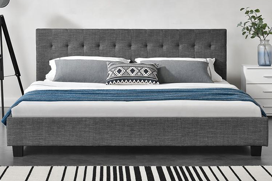 1257 Leaba Upholstered Maisiú Stíl Painéil Nua-Aimseartha