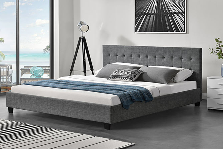 1257 Leaba Upholstered Maisiú Stíl Painéil Nua-Aimseartha