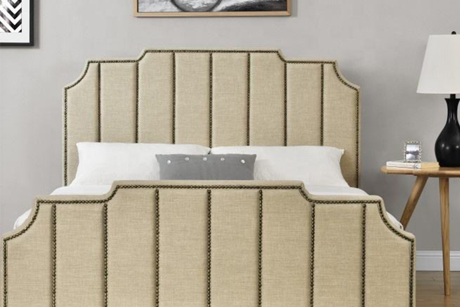 1205 fabraic veilbhit Fráma Leaba Dhúbailte Leaba Upholstered