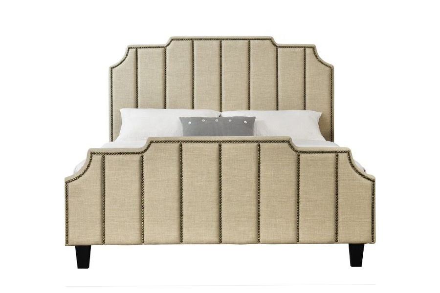 1205 fabraic veilbhit Fráma Leaba Dhúbailte Leaba Upholstered