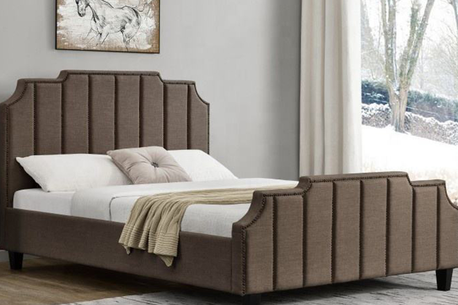 1205 fabraic veilbhit Fráma Leaba Dhúbailte Leaba Upholstered