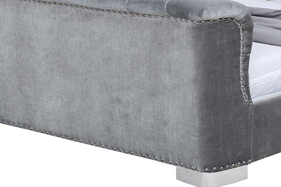 1413 Ardán Upholstered Dearadh Nua-Aimseartha Leaba Upholstered