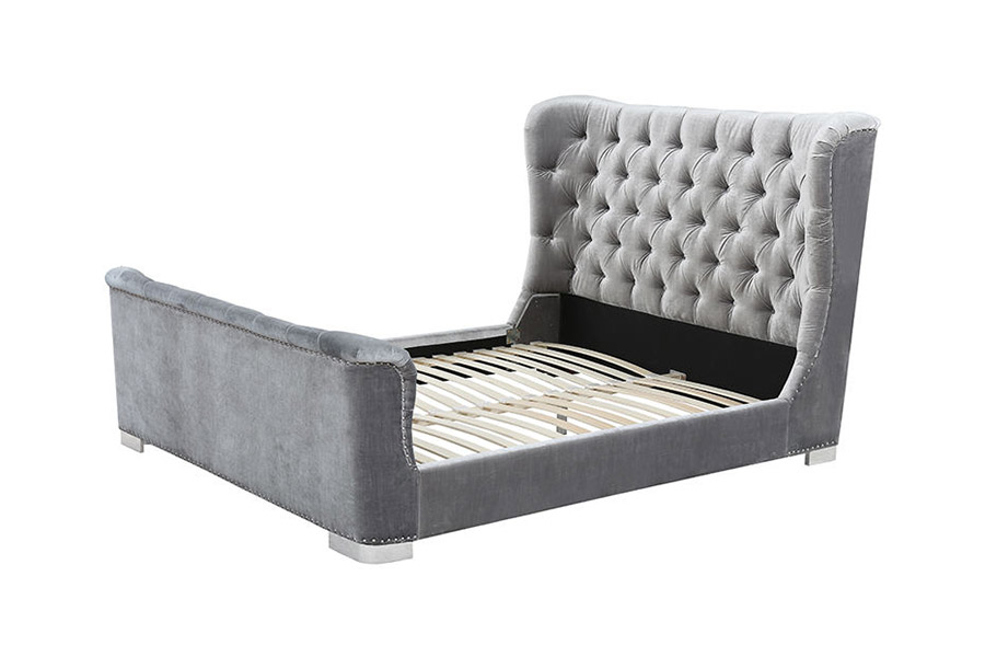 1413 Ardán Upholstered Dearadh Nua-Aimseartha Leaba Upholstered