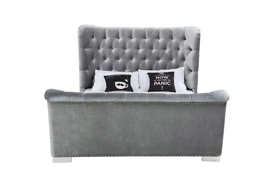 1413 Ardán Upholstered Dearadh Nua-Aimseartha Leaba Upholstered