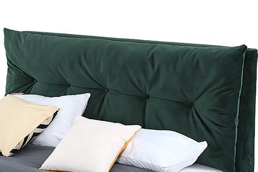 1392 Leaba Upholstered Fabraic Velvet Stíl Shimplí Nua-Aimseartha