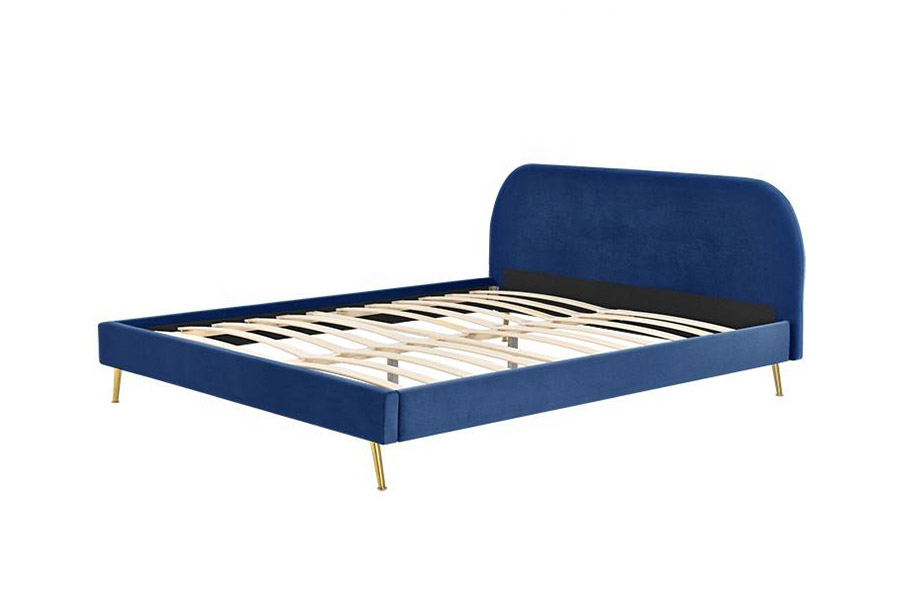 1358 Leaba Fabraic Simplí Galánta Leaba Upholstered