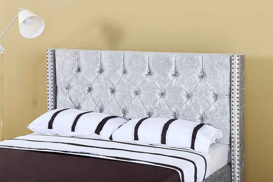 1357 Ábhar leathair fráma adhmaid Leaba Upholstered
