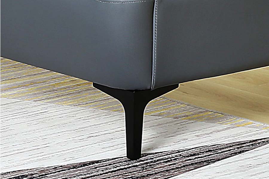 1584 Leathar Dubh Bog Ceannchláir Leaba Upholstered