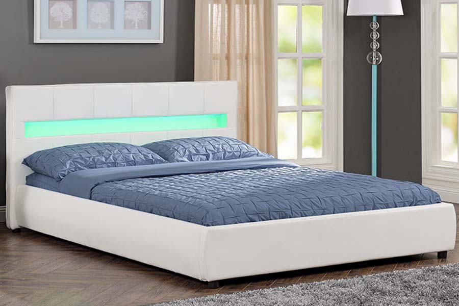 1813 Bán PU Leaba Bhog Fráma Leaba Upholstered LED