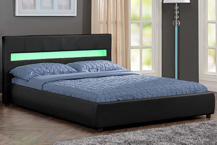 1813 Bán PU Leaba Bhog Fráma Leaba Upholstered LED