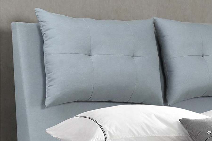 1503 Fráma Pillow Stíl MDF Leaba Upholstered Dearadh Nua-Aimseartha
