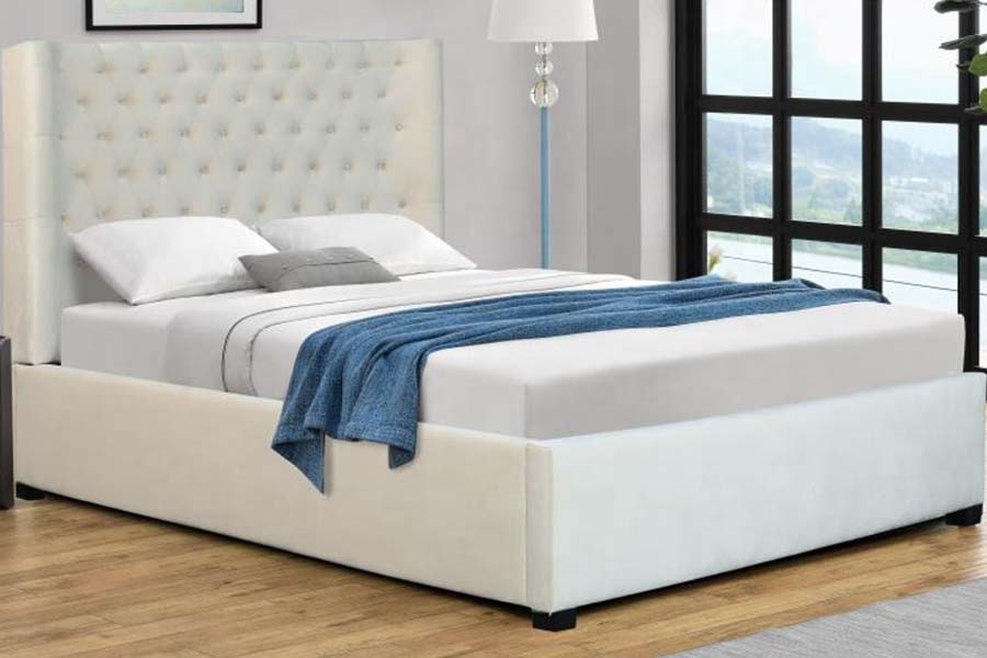 1500 Cnaipí Leaba Ceannchláir Leaba Fabraic Leaba Upholstered