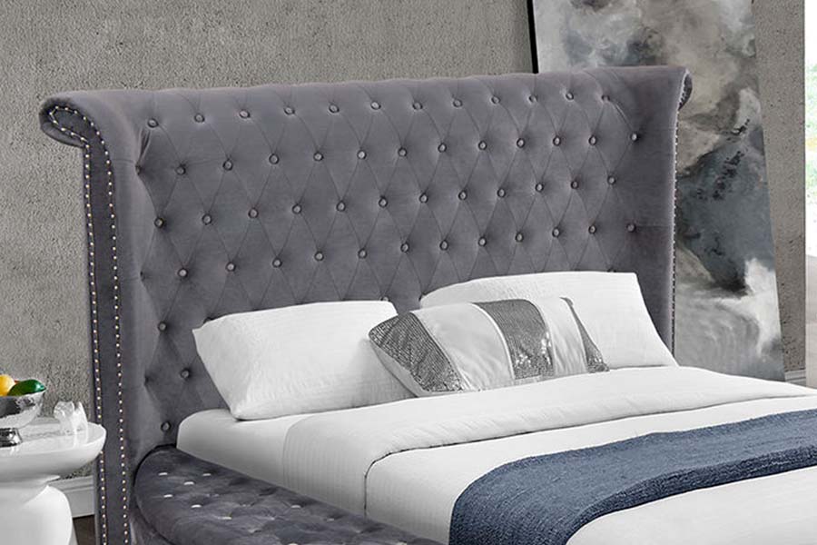 1611 Só Nua-Aimseartha Leaba Upholstered Leaba Cumhdaithe Leapacha