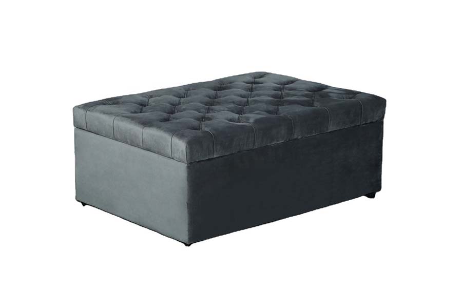1484 Dearadh Cnaipe Bosca ottoman stórála upholstered