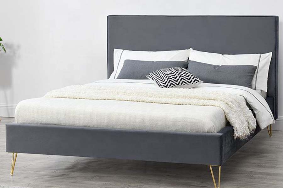 1476 Leaba Ardán Fabraic veilbhit Colorful Leaba Upholstered