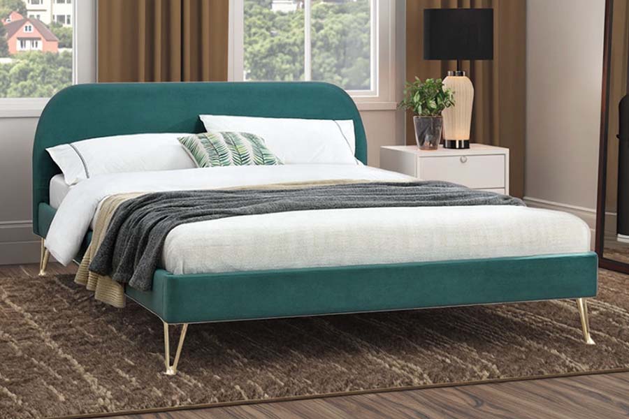 1475 Fráma Leaba Ardchaighdeáin Rí Méid Leaba Upholstered