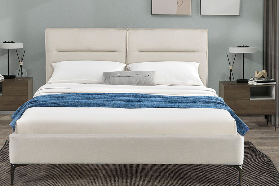 4266 Línéadaigh Zip-Chinnchlár Leaba Upholstered Beige