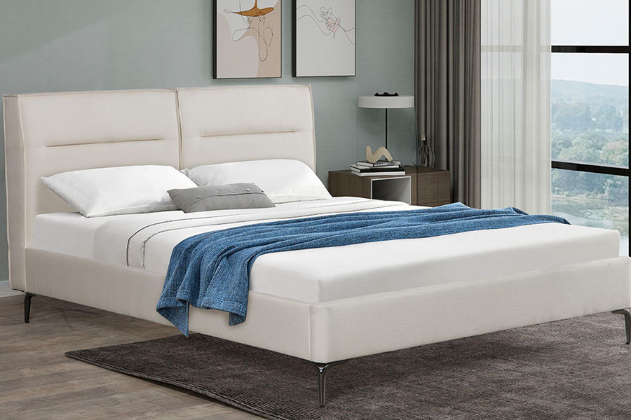 4266 Línéadaigh Zip-Chinnchlár Leaba Upholstered Beige
