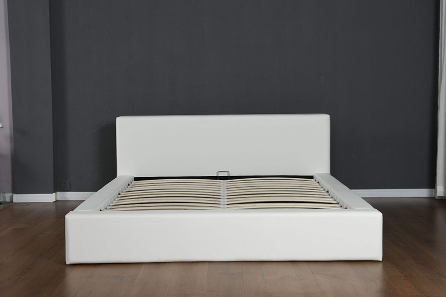 4246 Fráma Leaba Stórála Leathar Faux Minimalist Lochlannach
