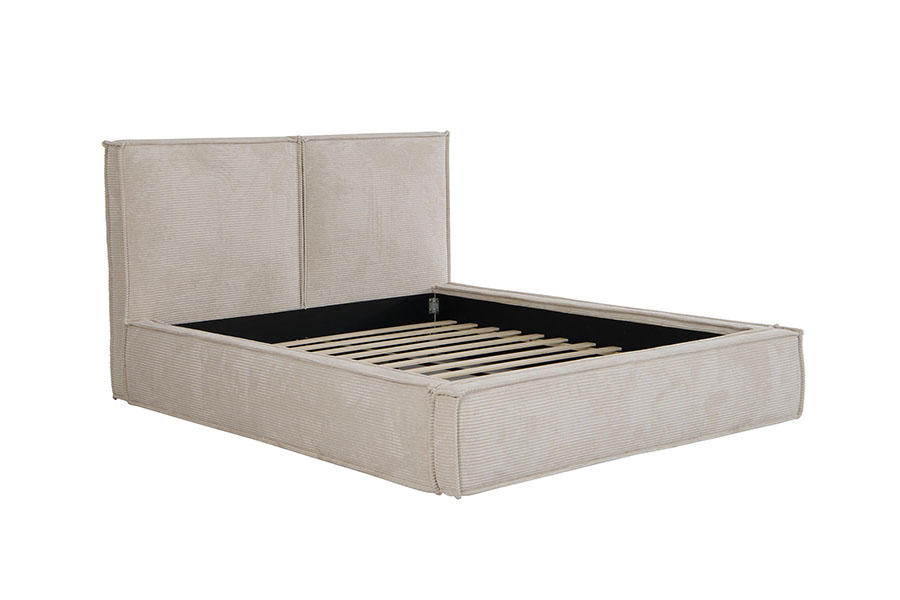 4213 Fabraic Corduroy Tofu-Dearadh Leaba Upholstered