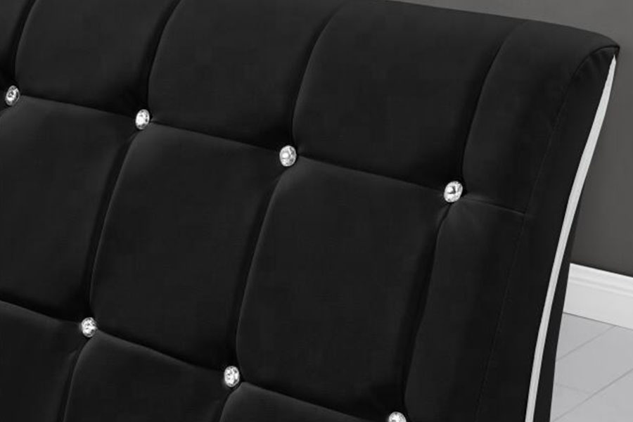 1144-1 Só Leathar Faux Tufted Faoi stiúir Fráma Leaba Upholstered